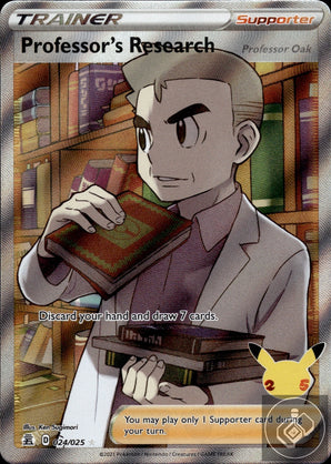 Professor's Research (Professor Oak) 024/025 Ultra Rare Celebrations Pokemon