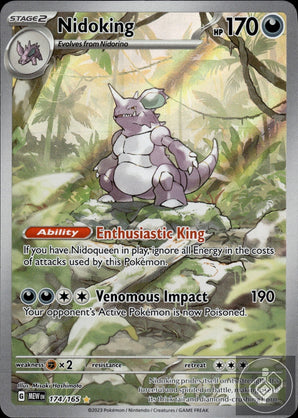 Nidoking 174/165 Illustration Rare 151 Pokemon