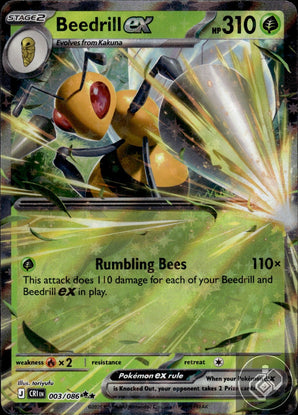 Beedrill ex 003/086 Double Rare Chaos Rising Pokemon