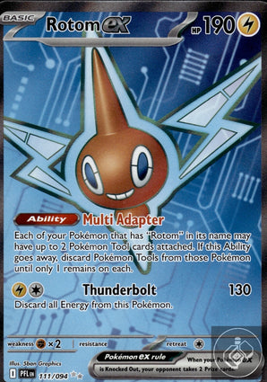 Rotom ex 111/094 Ultra Rare Phantasmal Flames Pokemon