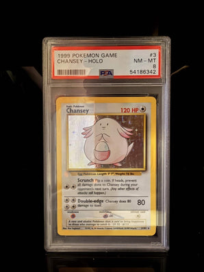 Chansey Holo 3/102 Game Pokemon PSA 8