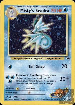Misty's Seadra (Prerelease) 009/132 Holo Promo WoTC Promo Pokemon Holo