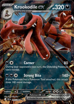 Krookodile ex 055/086 Double Rare Chaos Rising Pokemon Holo