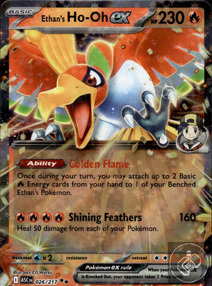 Ethan's Ho-Oh ex 026/217 Double Rare Ascended Heroes Pokemon Holo
