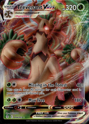 Trevenant VMAX 014/203 Holo VMAX Rare Evolving Skies Pokemon