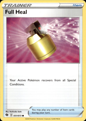 Full Heal 051/073 Uncommon Champion's Path Pokemon