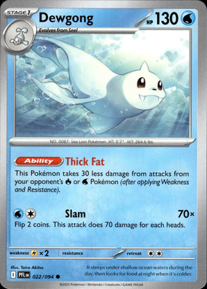 Dewgong 022/094 Common Phantasmal Flames Pokemon