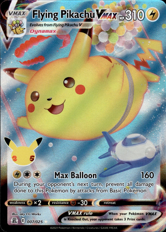 Flying Pikachu VMAX 007/025 Holo VMAX Rare Celebrations Pokemon