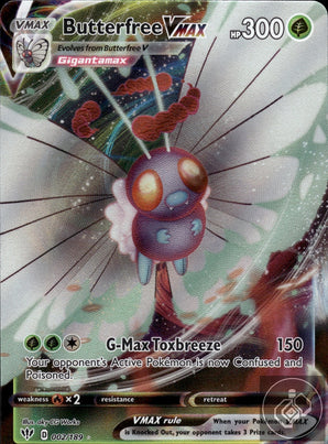 Butterfree VMAX 002/189 Holo VMAX Rare Darkness Ablaze Pokemon
