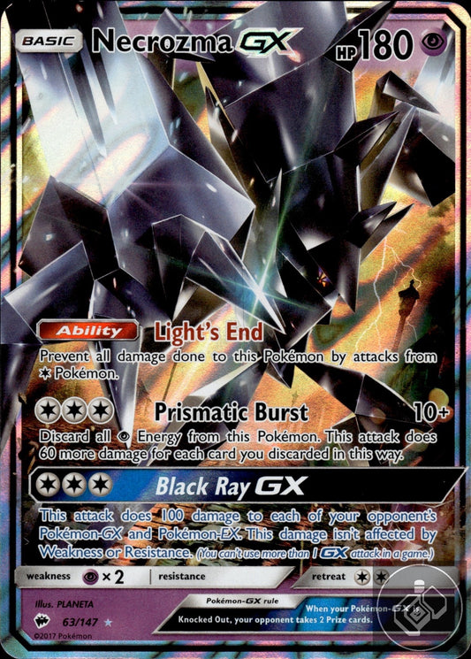 Necrozma GX 63/147 Holo GX Rare Burning Shadows Pokemon