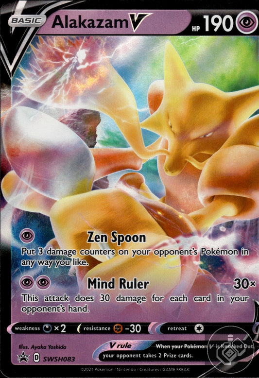 Alakazam V SWSH083 Holo Promo Sword & Shield Promo Pokemon