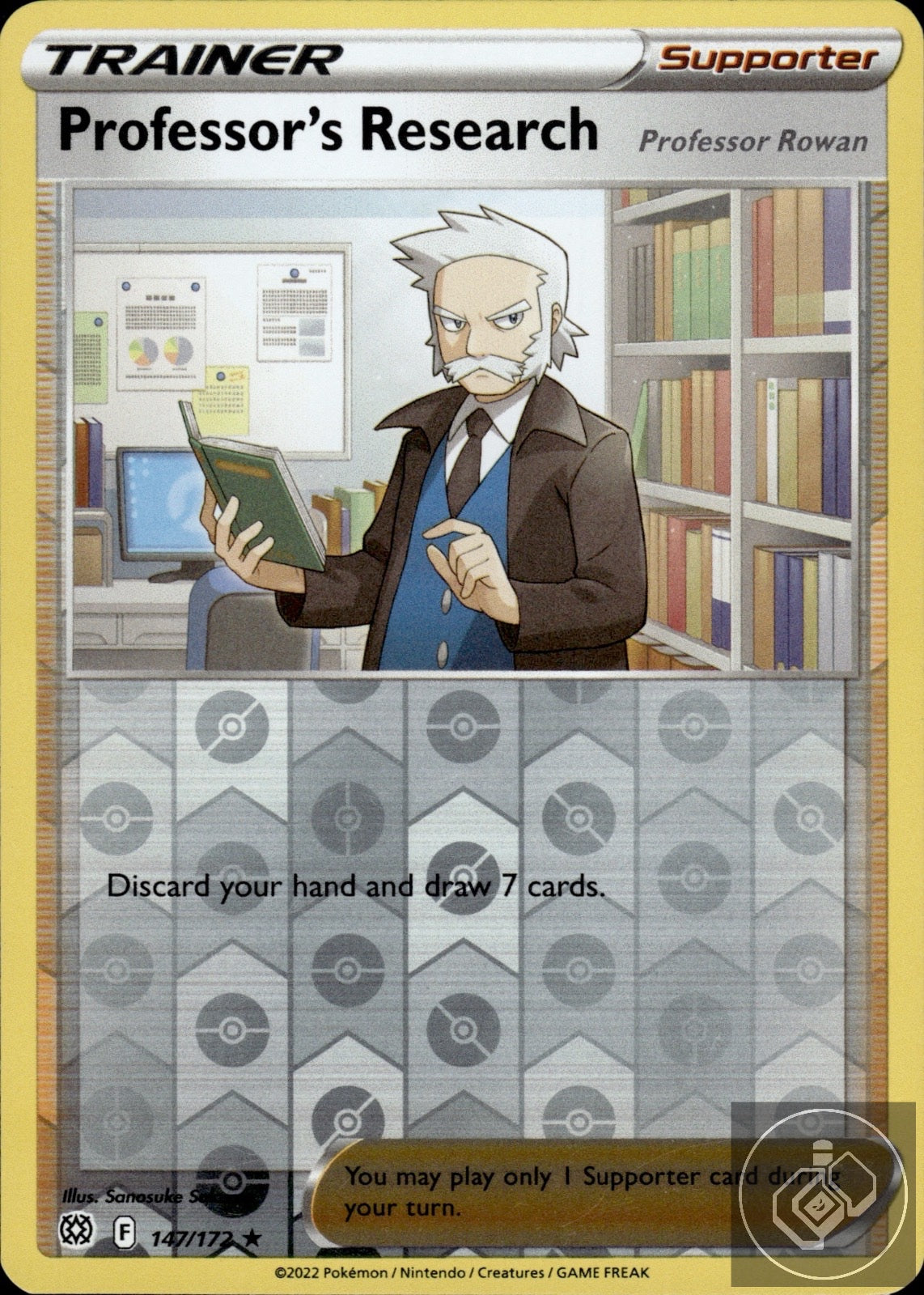 Professor's Research 147/172 Holo Rare Brilliant Stars Pokemon Reverse Holo