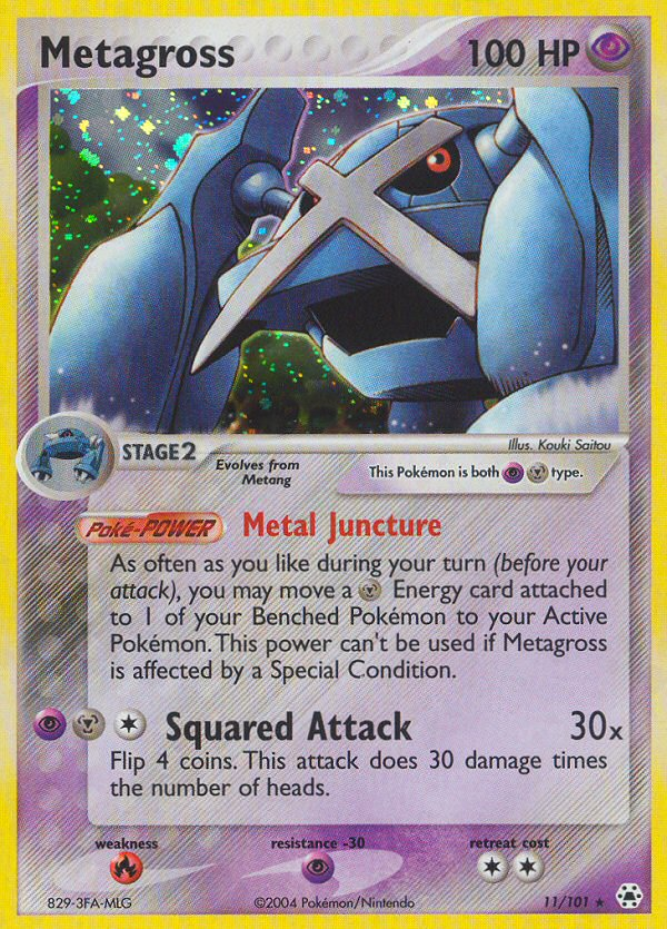 Metagross 11/101 Holo Rare Hidden Legends Pokemon Holo