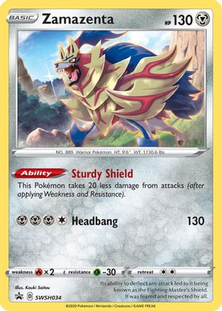 Zamazenta SWSH034 Holo Promo Sword & Shield Promo Pokemon