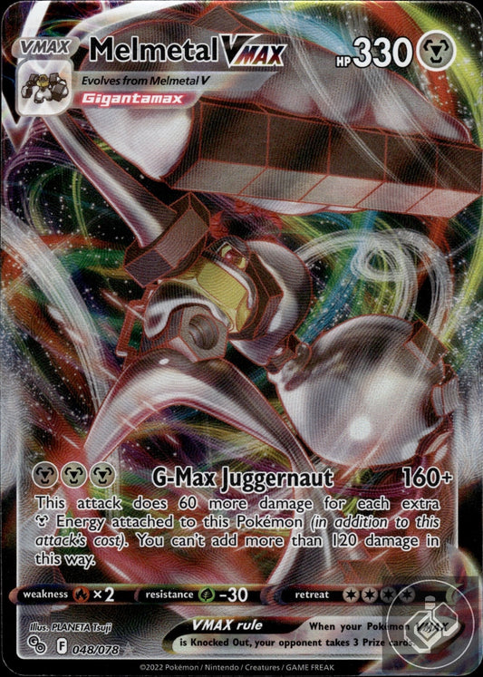 Melmetal VMAX 048/078 Holo VMAX Rare Pokemon GO Pokemon