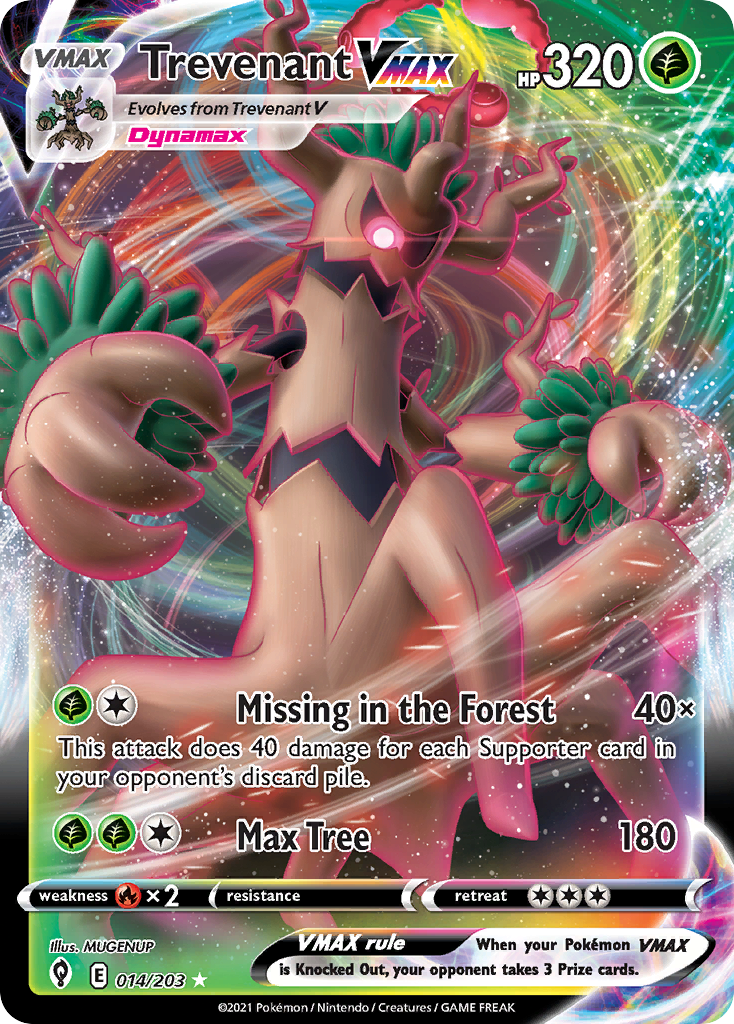 Trevenant VMAX 014/203 Holo VMAX Rare Evolving Skies Pokemon