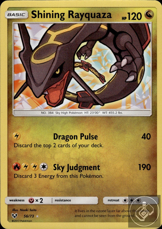 Shining Rayquaza 56/73 Rare Shining Shining Legends Pokemon