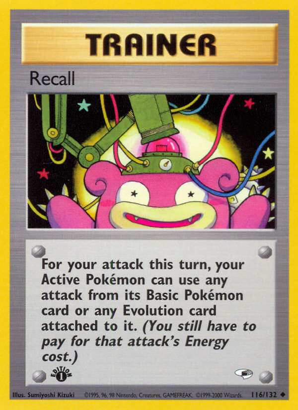 Recall 116/132 Uncommon Gym Heroes Pokemon Unlimited