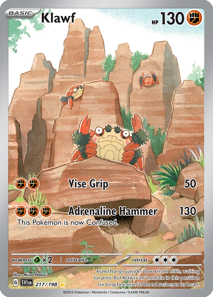 Klawf 217/198 Illustration Rare Scarlet & Violet Pokemon