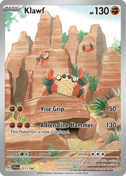 Klawf 217/198 Illustration Rare Scarlet & Violet Pokemon