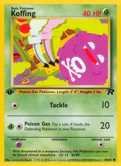 Koffing 58/82 Common Team Rocket Pokemon Unlimited
