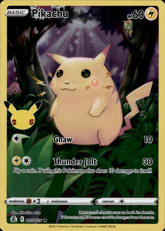 Pikachu 005/025 Holo Rare Celebrations Pokemon