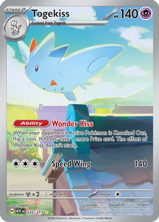 Togekiss 235/217 Illustration Rare Ascended Heroes Pokemon
