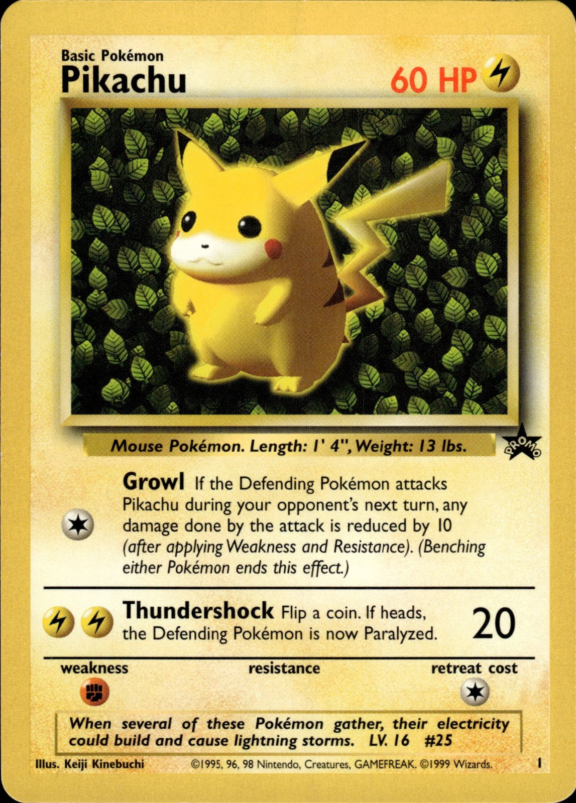 Pikachu 1 Promo Wizards Black Star Promos Pokemon