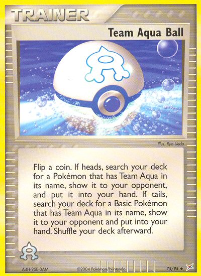 Team Aqua Ball 75/95 Uncommon Team Magma vs Team Aqua Pokemon