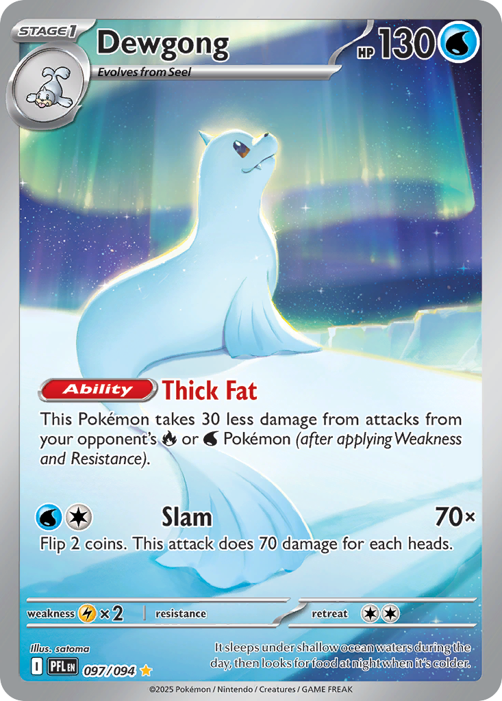 Dewgong 097/094 Illustration Rare Phantasmal Flames Pokemon