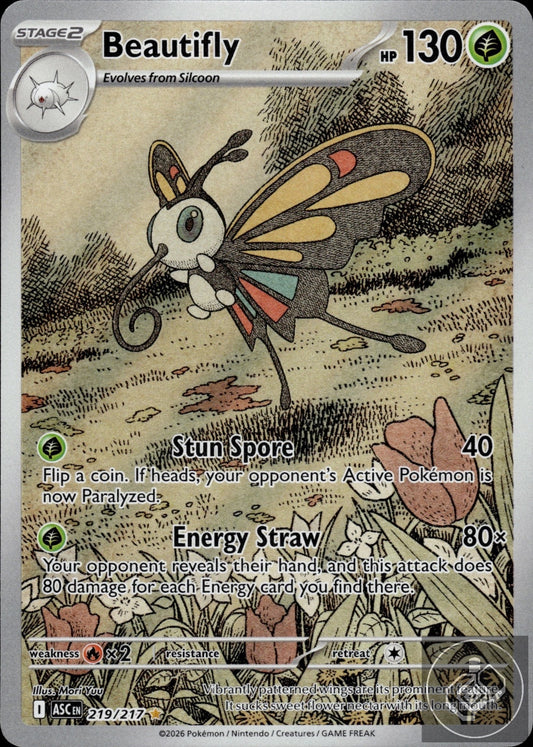 Beautifly 219/217 Illustration Rare Ascended Heroes Pokemon