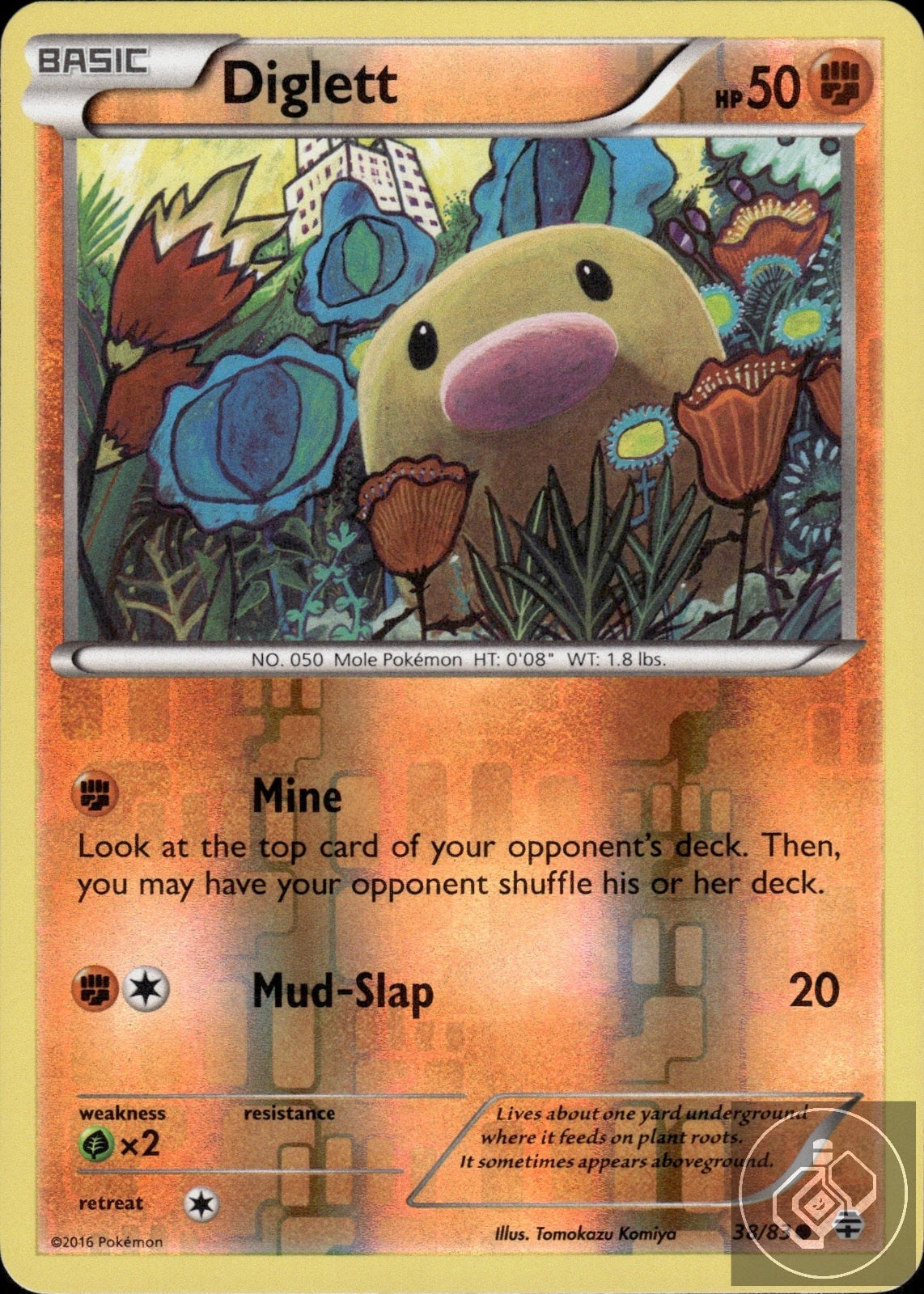 Diglett 38/83 Common Generations Pokemon Reverse Holo