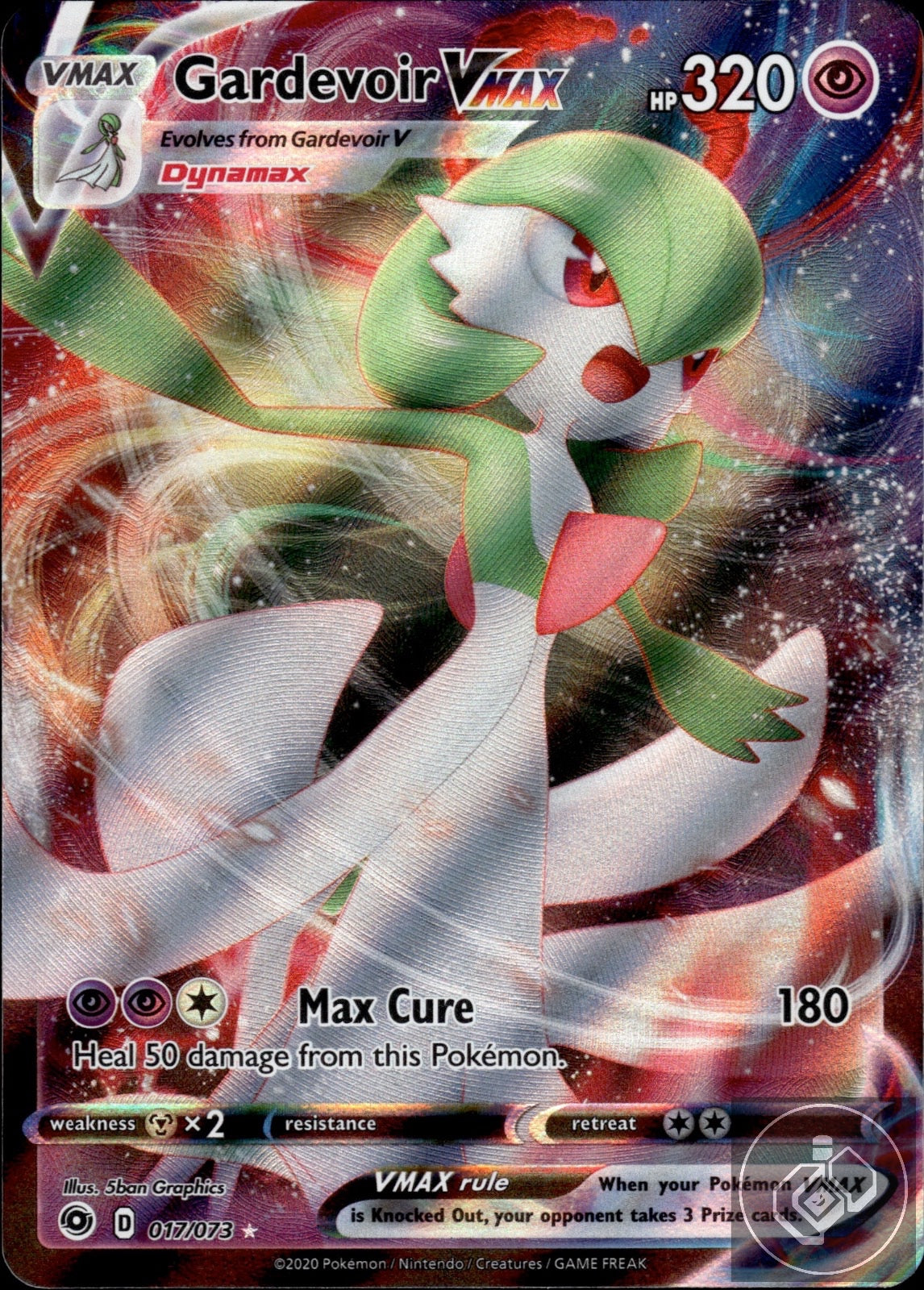 Gardevoir VMAX 017/073 Holo VMAX Rare Champion's Path Pokemon