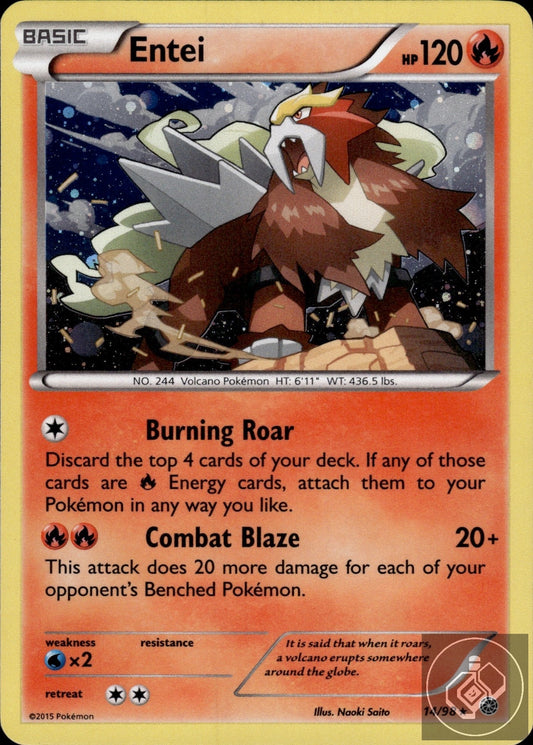 Entei (Cosmos Holo) 014/098 Holo Promo Blister Exclusives Pokemon