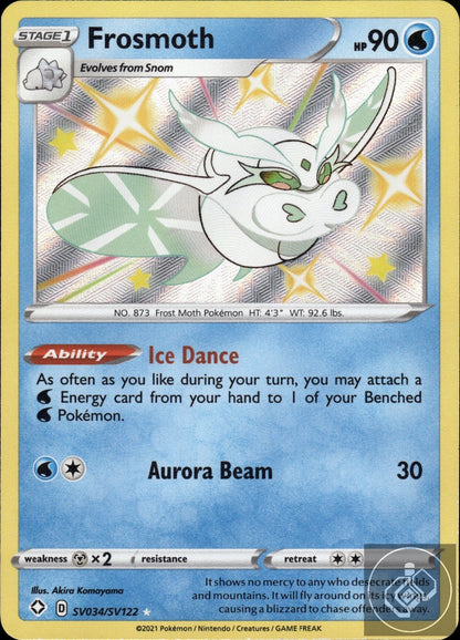 Frosmoth SV034/SV122 Shiny Rare Shining Fates Shiny Vault Pokemon