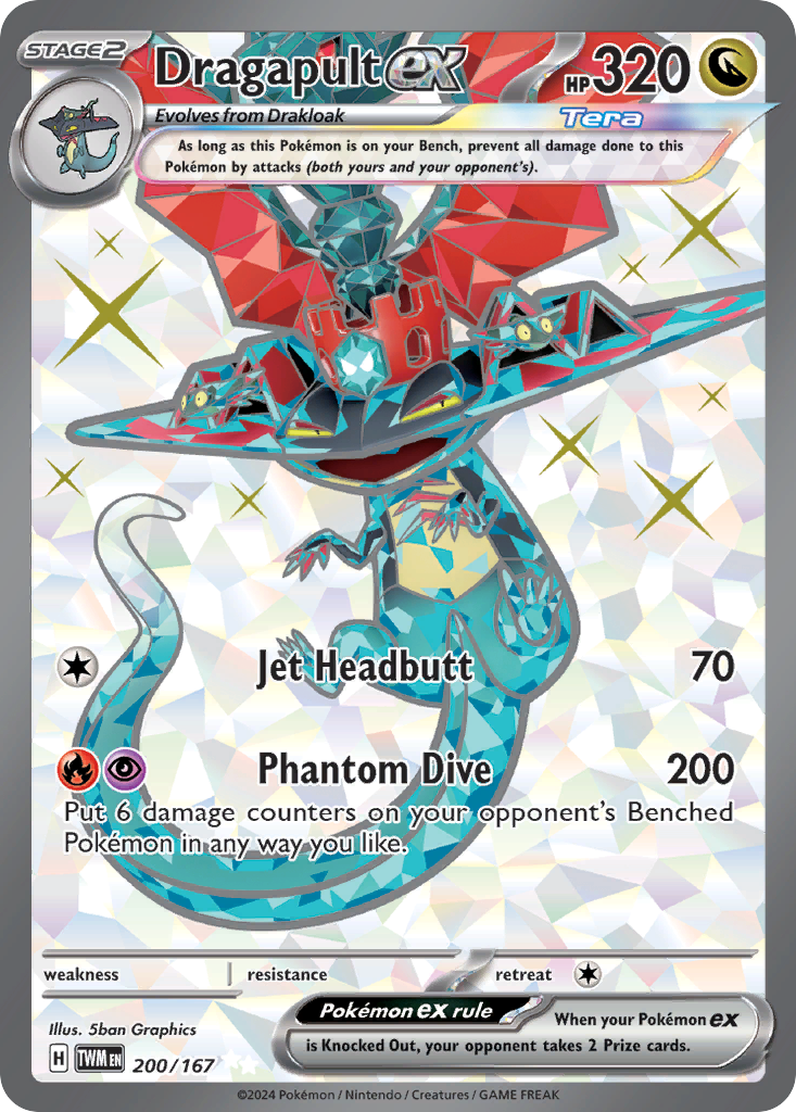 Dragapult ex 200/167 Ultra Rare Twilight Masquerade Pokemon