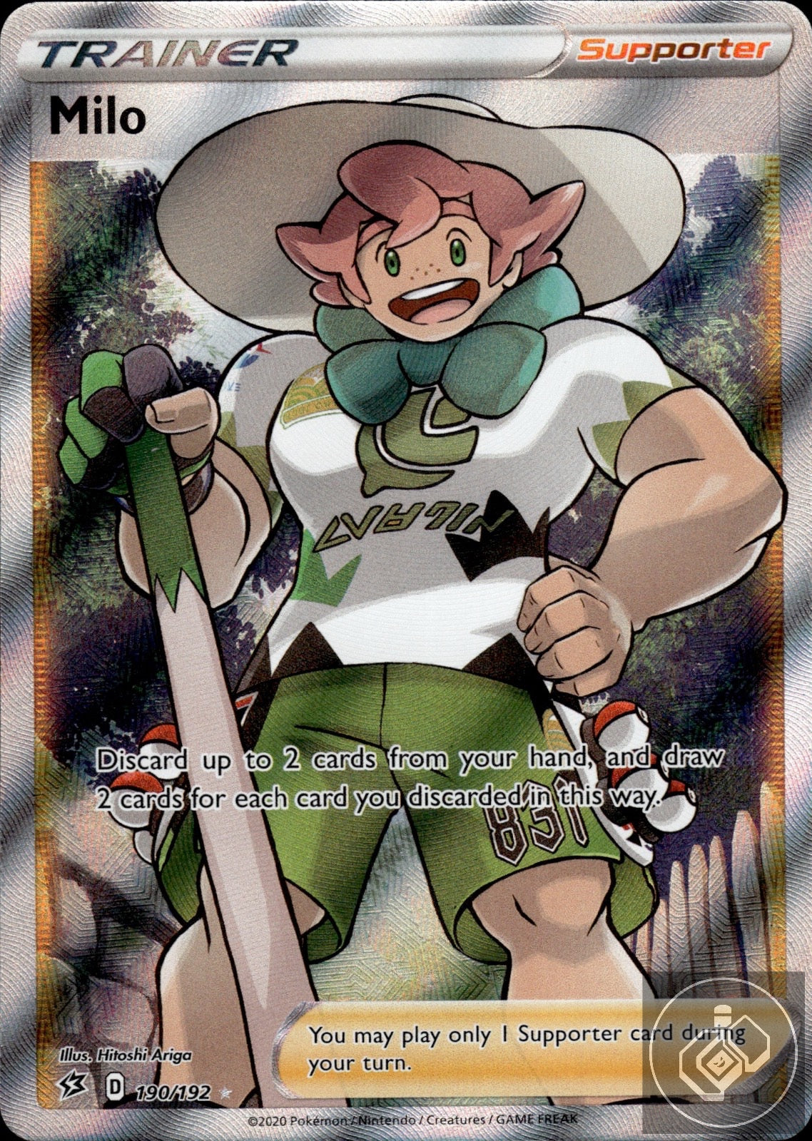 Milo 190/192 Ultra Rare Rebel Clash Pokemon