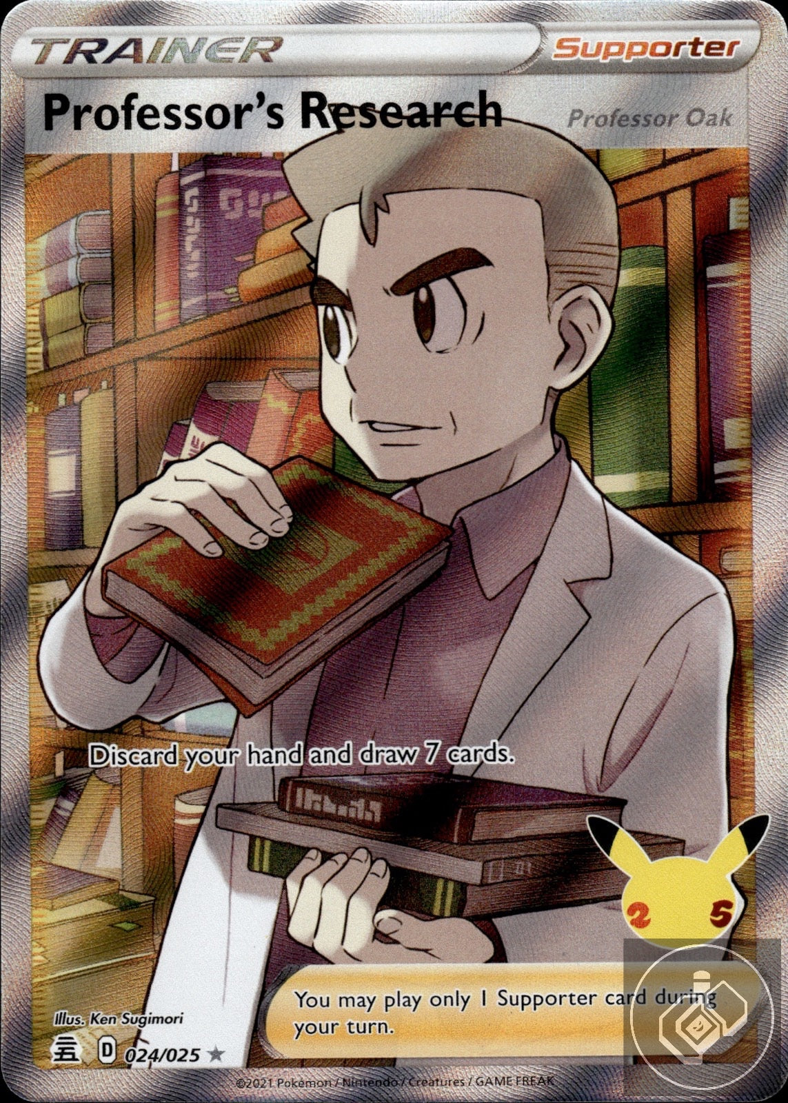 Professor's Research (Professor Oak) 024/025 Ultra Rare Celebrations Pokemon