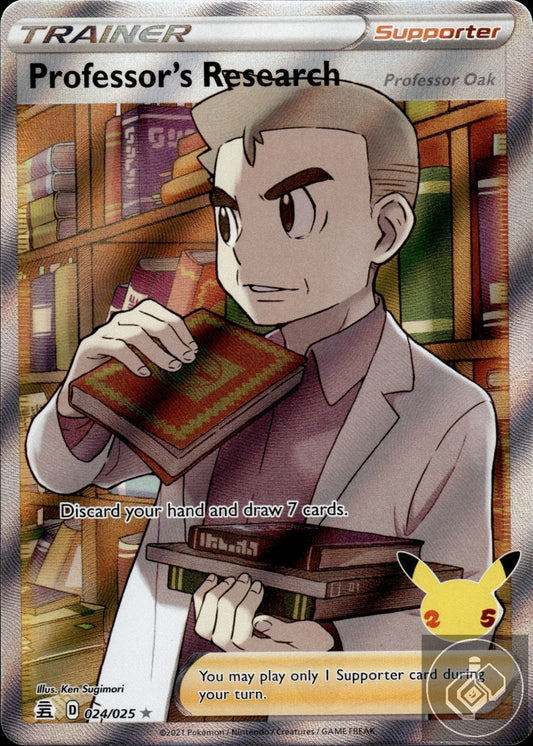 Professor's Research (Professor Oak) 024/025 Ultra Rare Celebrations Pokemon