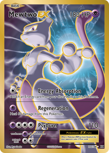 Mewtwo EX 103/108 Ultra Rare Evolutions Pokemon