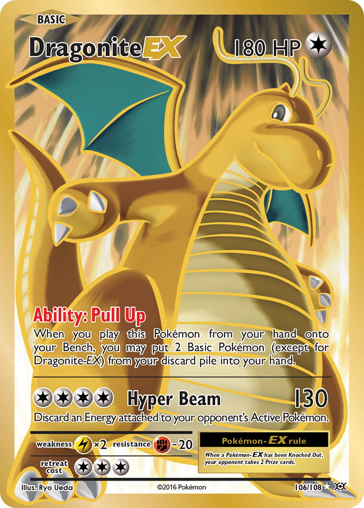 Dragonite EX 106/108 Ultra Rare Evolutions Pokemon