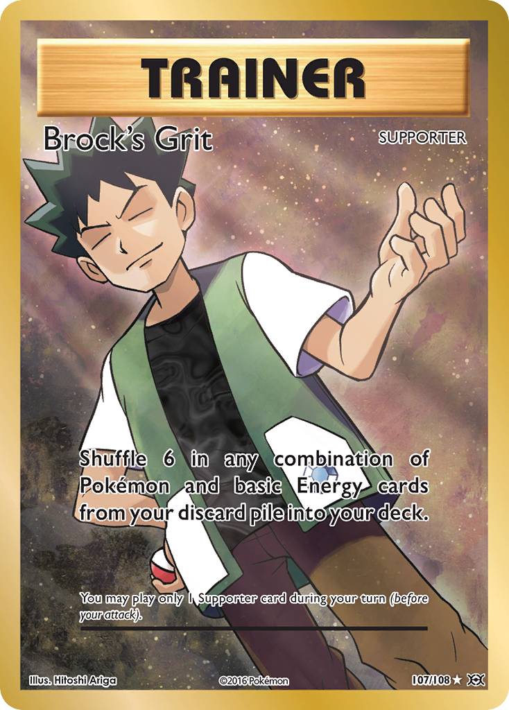 Brock's Grit 107/108 Ultra Rare Evolutions Pokemon