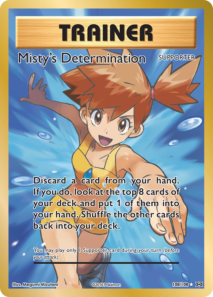 Misty's Determination 108/108 Ultra Rare Evolutions Pokemon