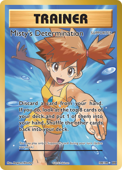 Misty's Determination 108/108 Ultra Rare Evolutions Pokemon