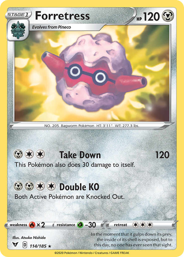 Forretress 114/185 Rare Vivid Voltage Pokemon Reverse Holo