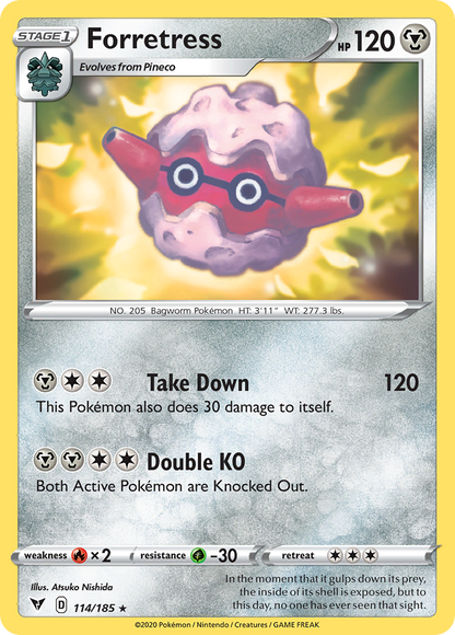 Forretress 114/185 Rare Vivid Voltage Pokemon Reverse Holo