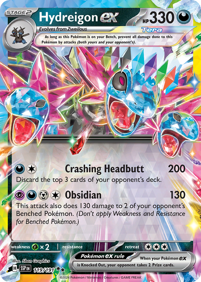 Hydreigon ex 119/191 Double Rare Surging Sparks Pokemon
