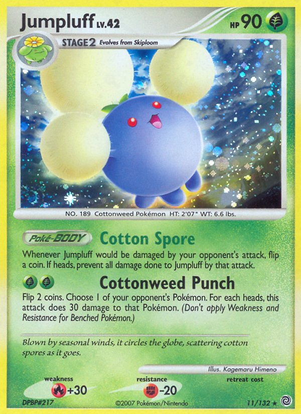 Jumpluff 11/132 Holo Rare Secret Wonders Pokemon Reverse Holo