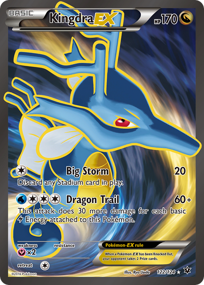 Kingdra EX 122/124 Ultra Rare Fates Collide Pokemon