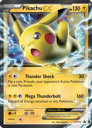 Pikachu EX XY174 Holo Promo XY Promo Pokemon